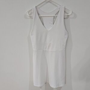 Fabletics Sz Med White On The Go Built Classic Dress
